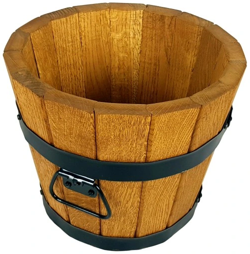 SMALL OAK FLOWER POT