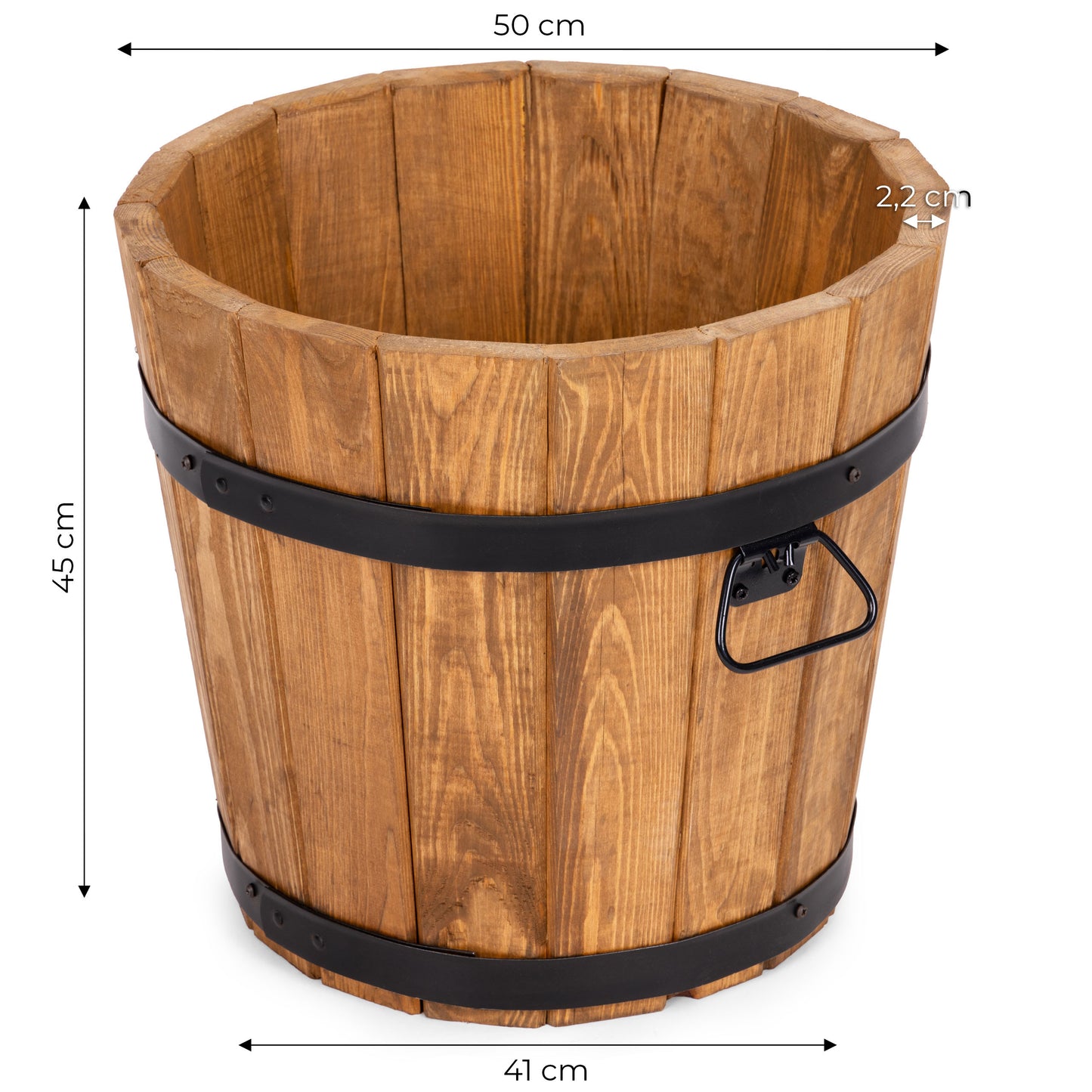 VASO DA GIARDINO ROTONDO IN LEGNO
