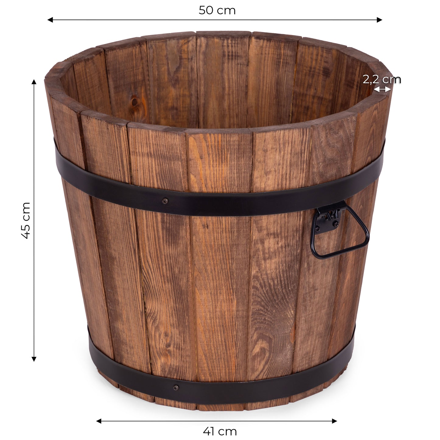 VASO DA GIARDINO ROTONDO IN LEGNO