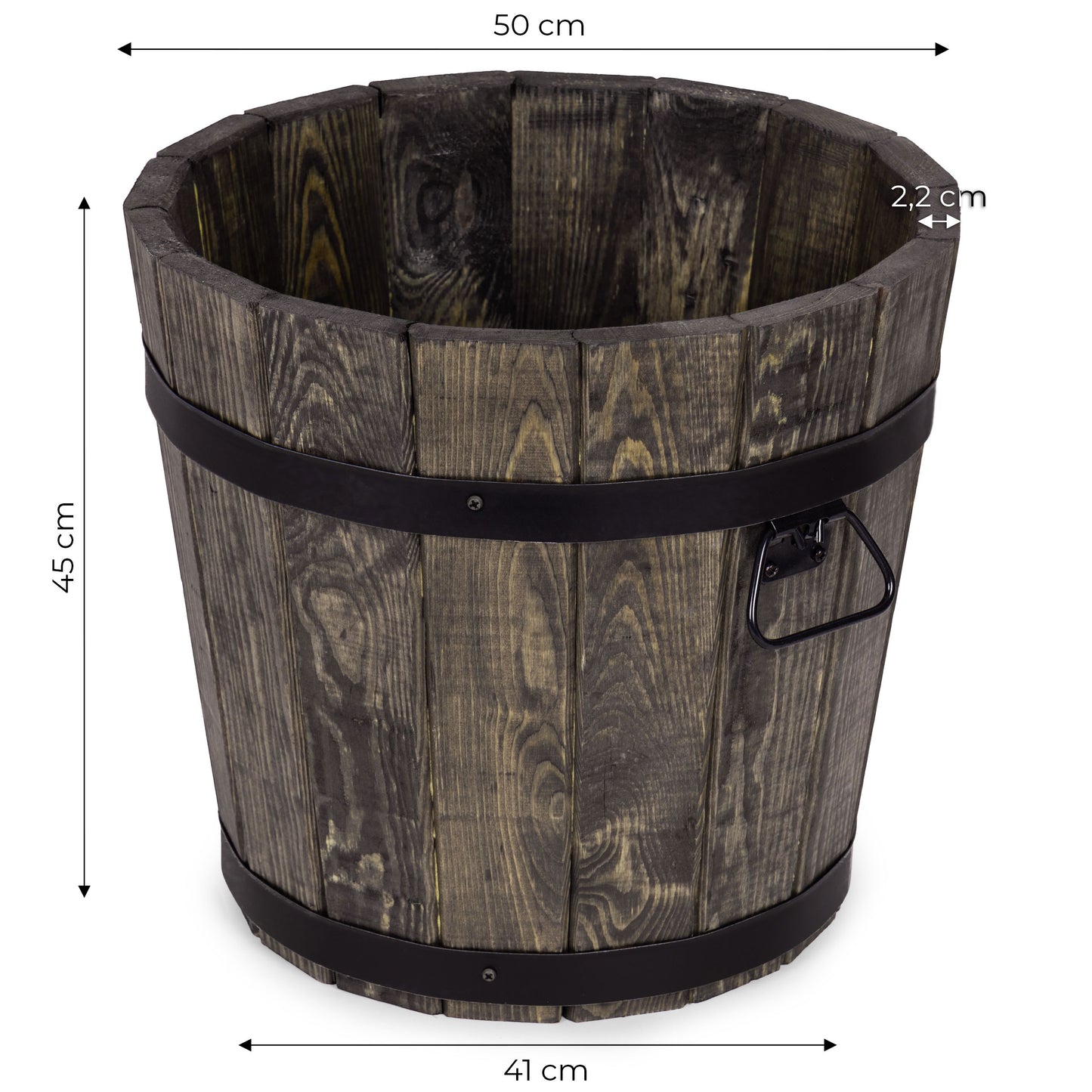 VASO DA GIARDINO ROTONDO IN LEGNO