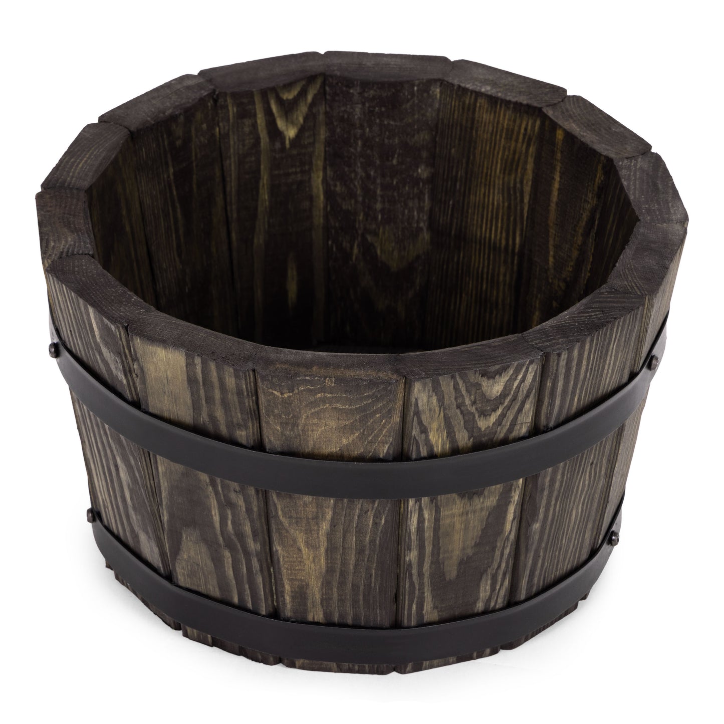 MACETA BAJA DE MADERA