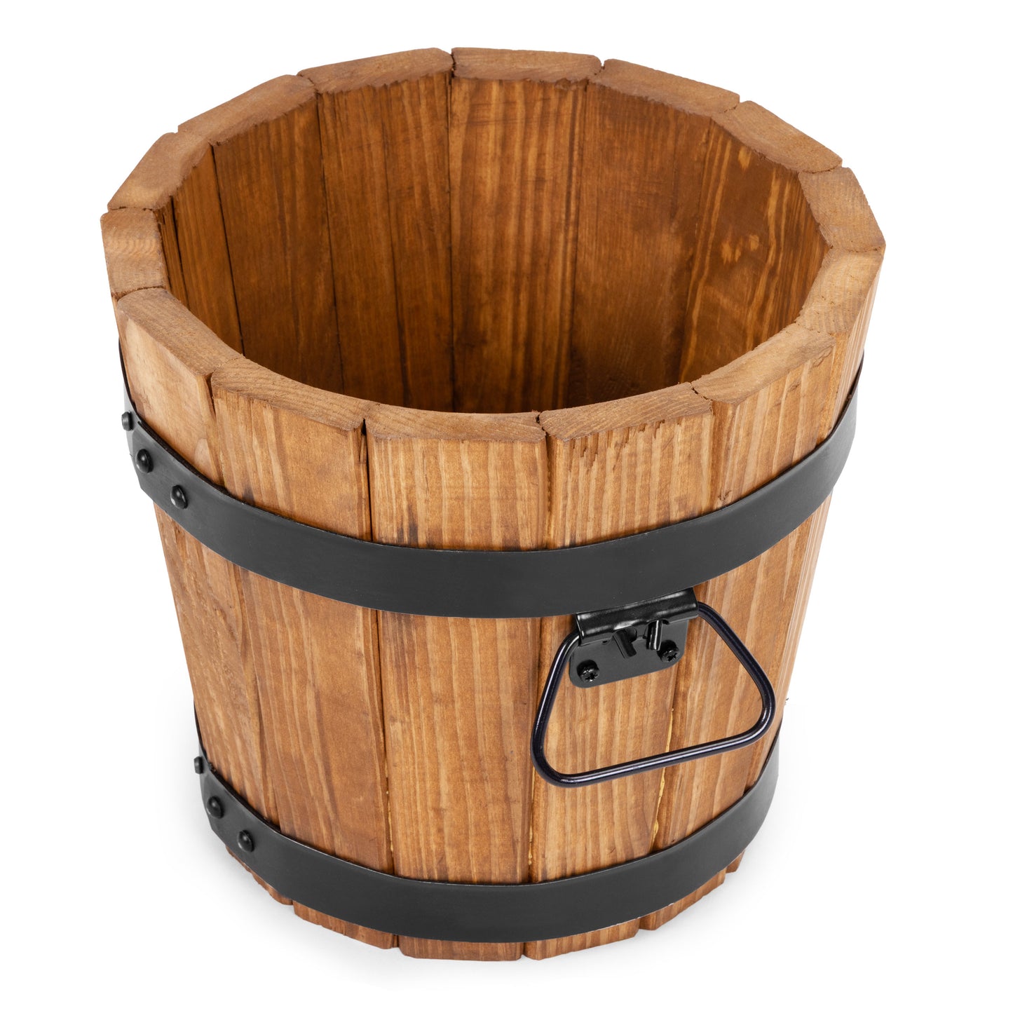 VASO DA GIARDINO ROTONDO IN LEGNO