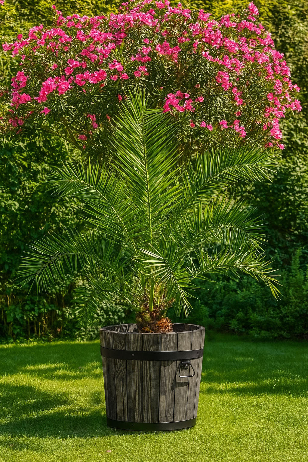 VASO DA GIARDINO ROTONDO IN LEGNO