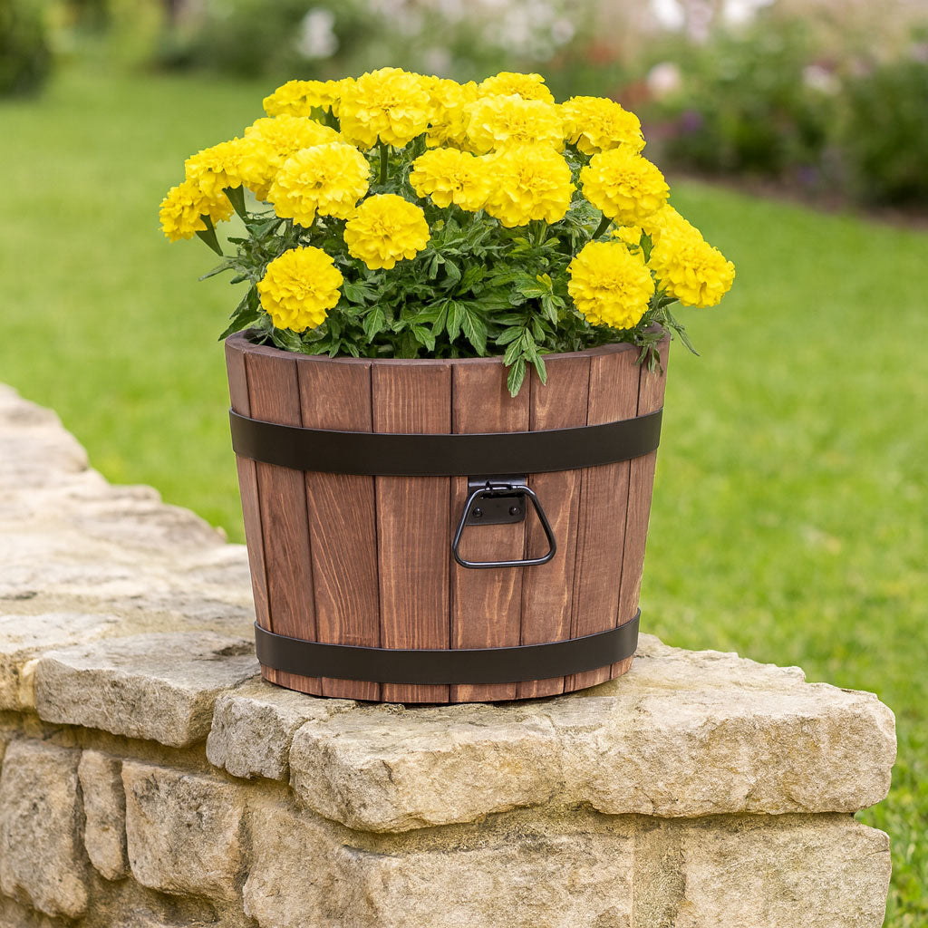 VASO DA GIARDINO ROTONDO IN LEGNO