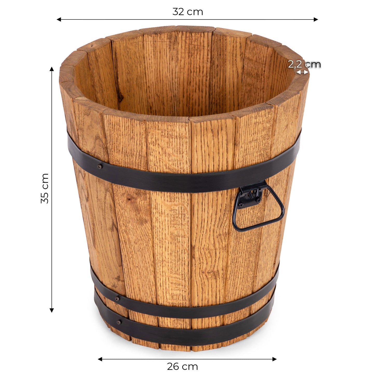LARGE OAK POT FOR PALM TREE