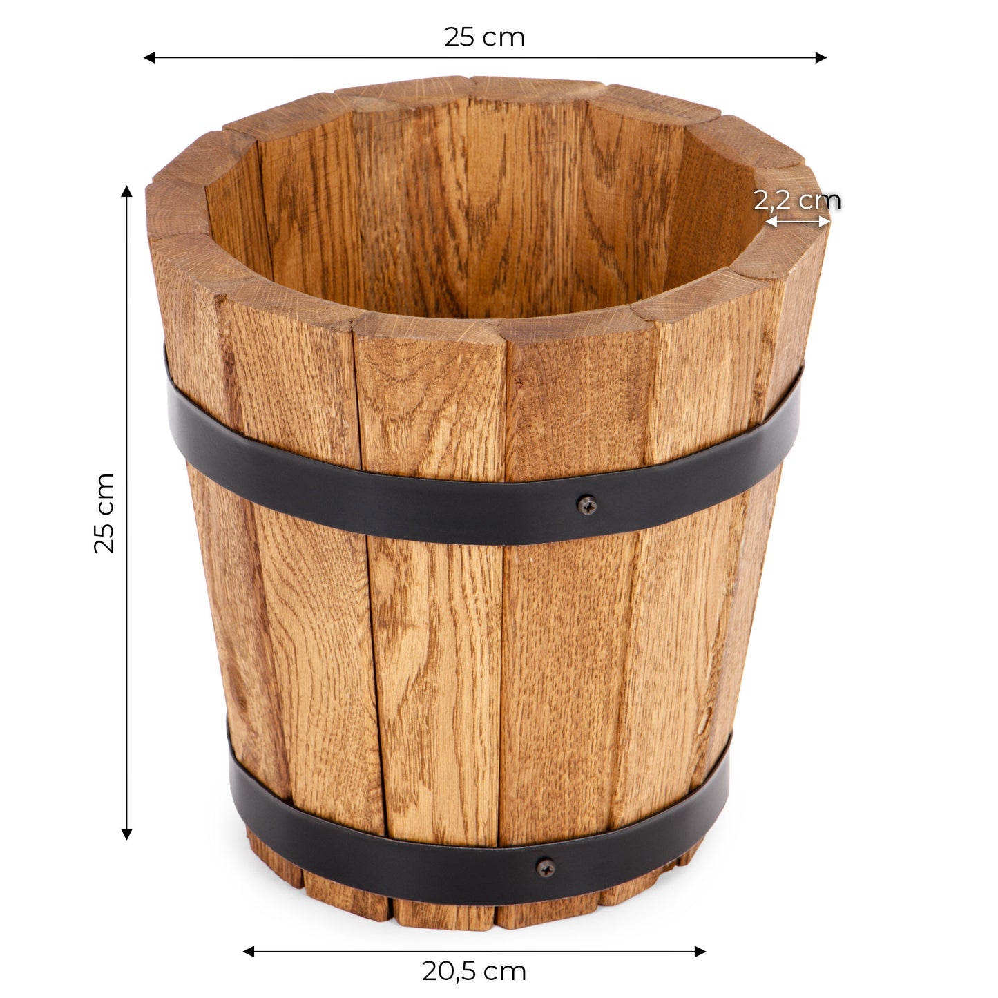 MACETA PEQUEÑA DE ROBLE PARA PALMERA