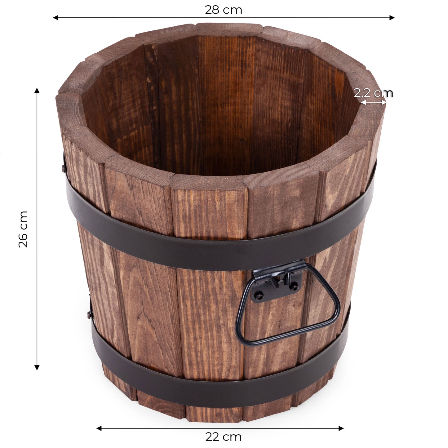 VASO DA GIARDINO ROTONDO IN LEGNO