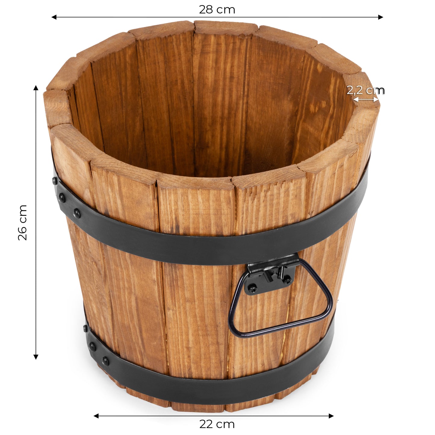 VASO DA GIARDINO ROTONDO IN LEGNO