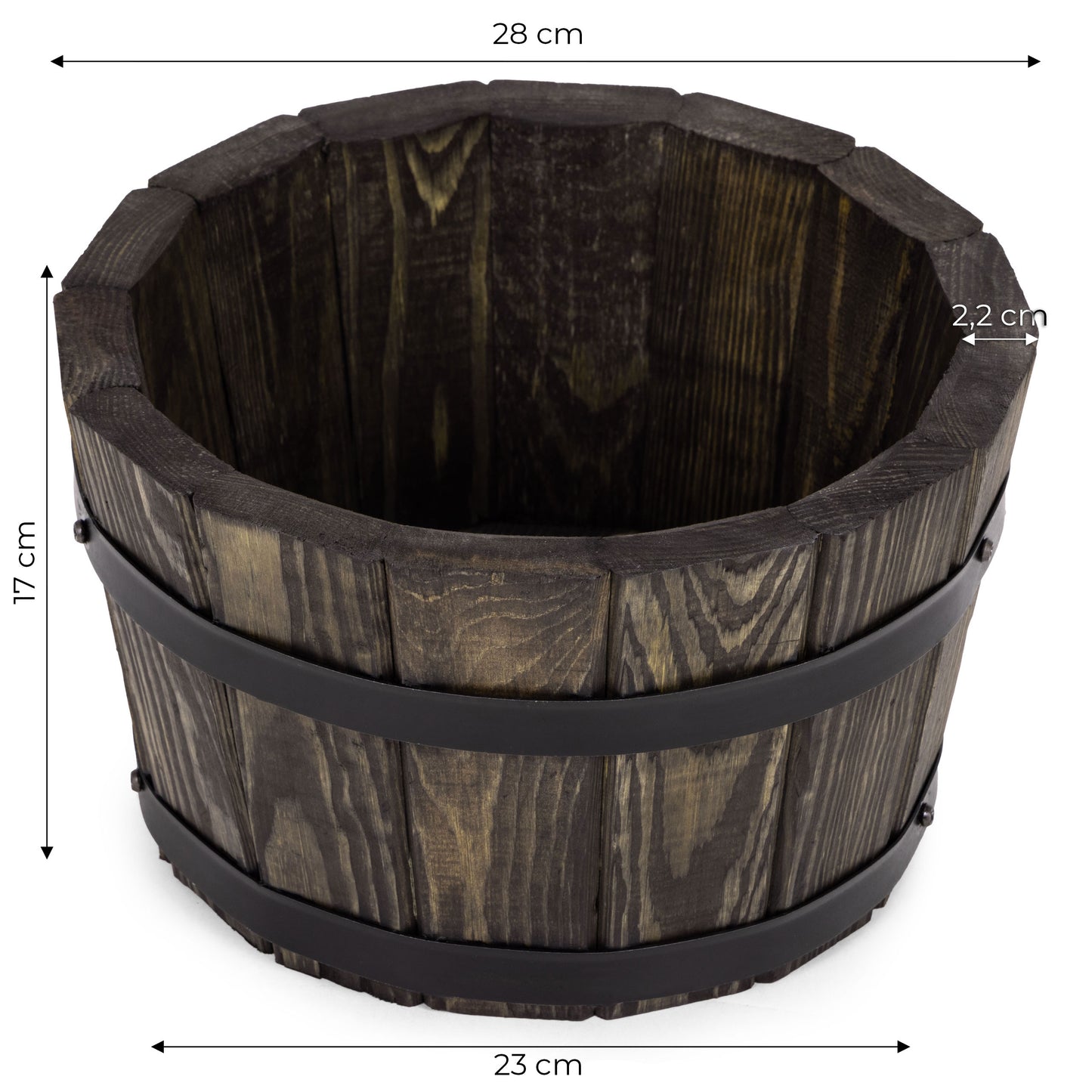 MACETA BAJA DE MADERA