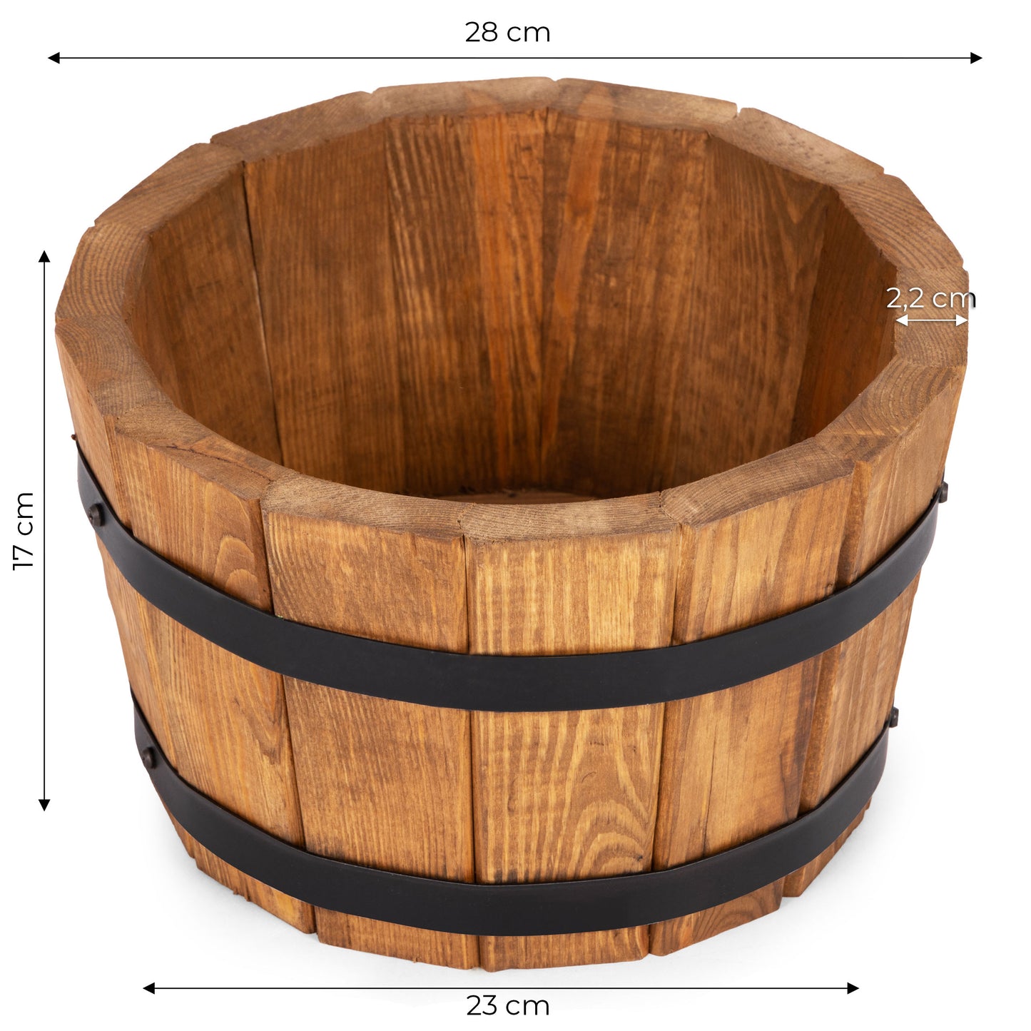 MACETA BAJA DE MADERA