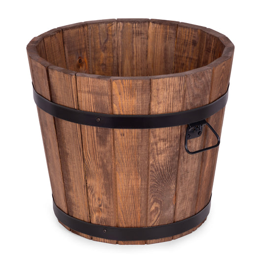 POT DE FLEURS DE JARDIN ROND EN BOIS