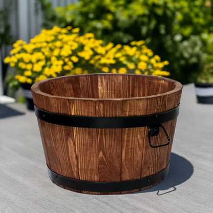 POT DE FLEURS BAS EN BOIS