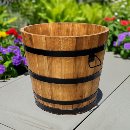 LARGE OAK POT FOR PLANTS