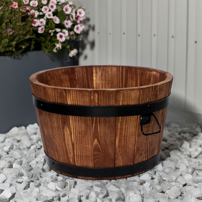 POT DE FLEURS BAS EN BOIS