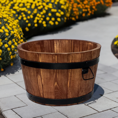 POT DE FLEURS BAS EN BOIS