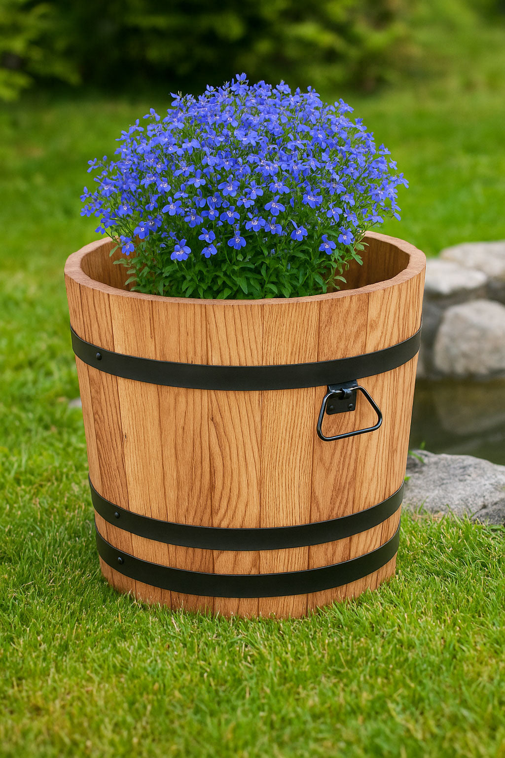 GRAND POT DE FLEURS EN CHÊNE