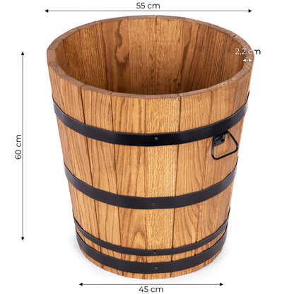 MACETA GRANDE DE ROBLE PARA PALMERA